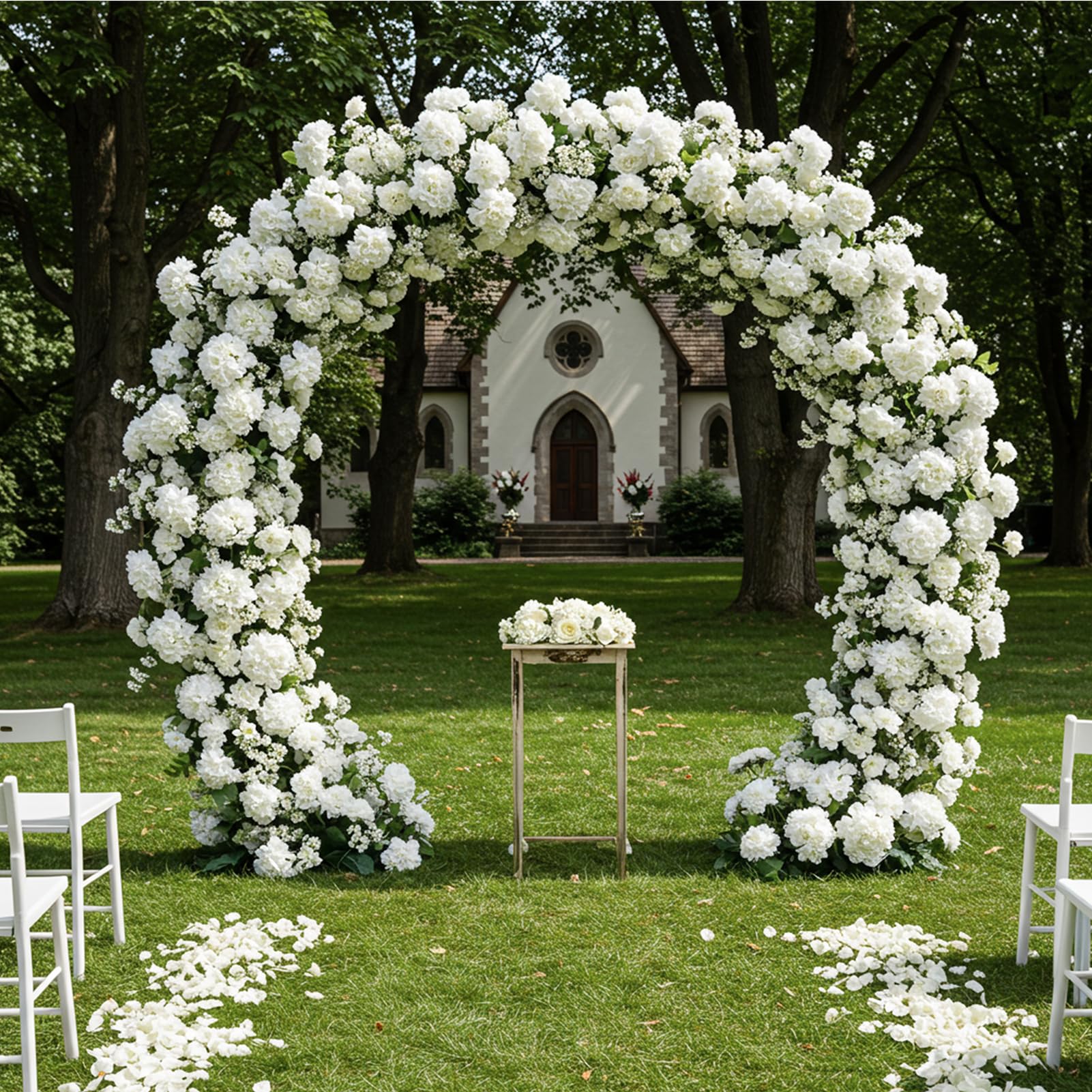 Auihiay ivory hydrangea cake flower accents for decorative touches.