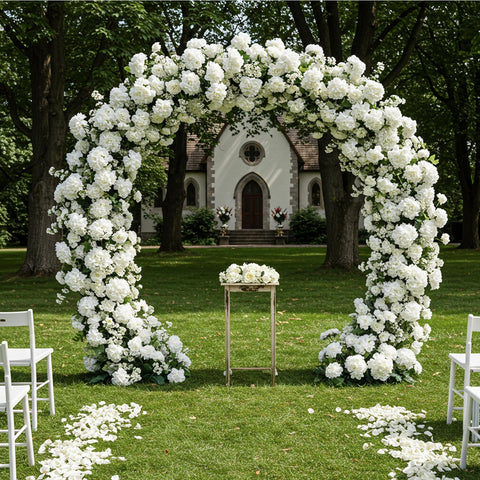 Auihiay ivory hydrangea cake flower accents for decorative touches.
