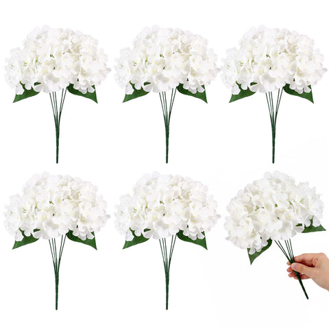 Auihiay hydrangea close-up white petals showing realistic texture for porch styling
