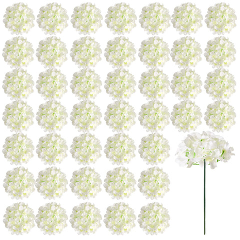 Auihiay ivory hydrangea heads for elegant wedding centerpieces with long-lasting petals.