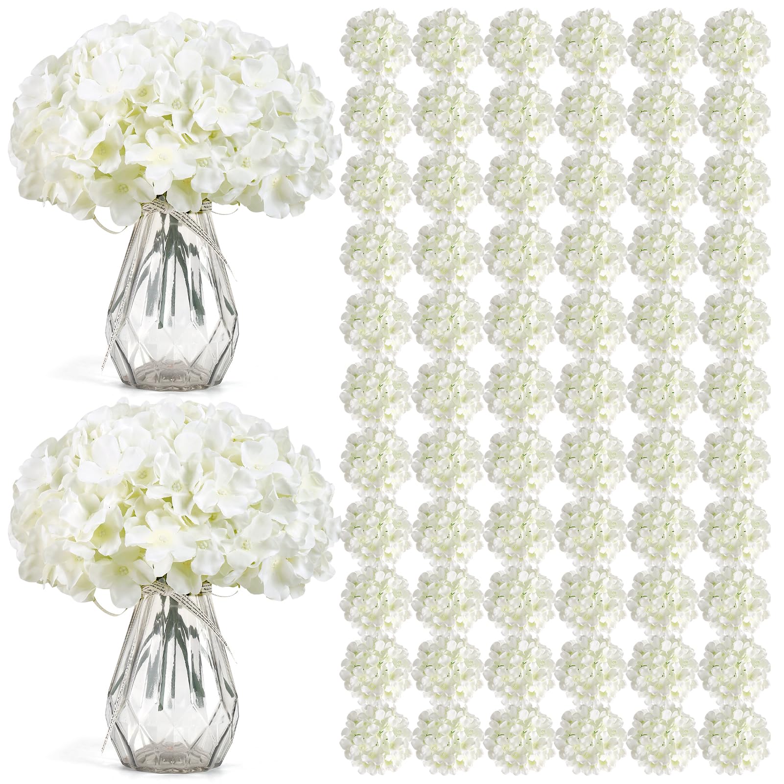 Auihiay ivory hydrangea heads for elegant centerpieces