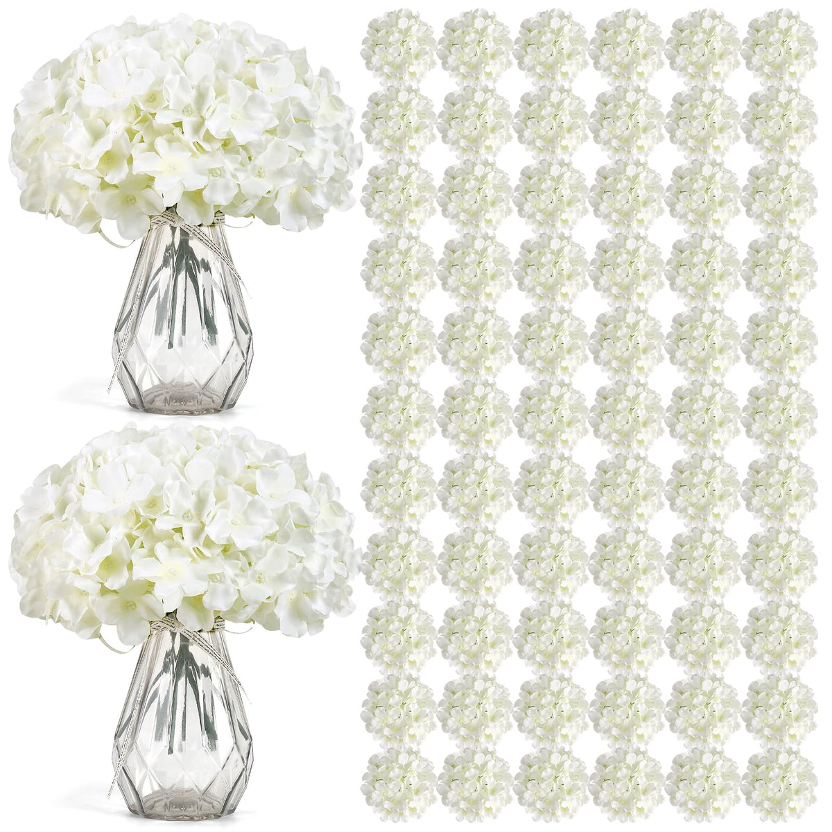 Auihiay ivory hydrangea heads for elegant centerpieces