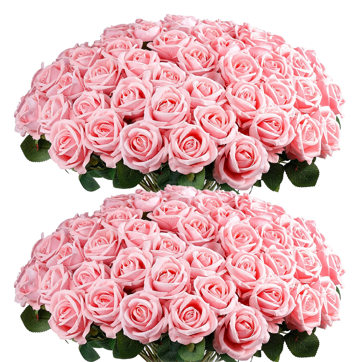 Auihiay pink rose 60-stem bouquet for lavish centerpieces.