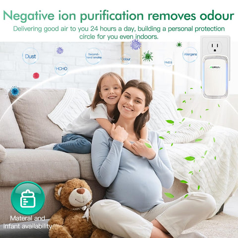 AUKUU Air Ionizers are portable and plug-and-play for quick setup.
