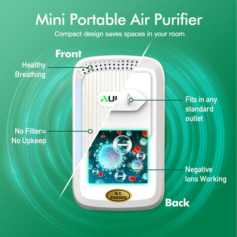 AUKUU Air Ionizers support whole-home use in living areas and basements.