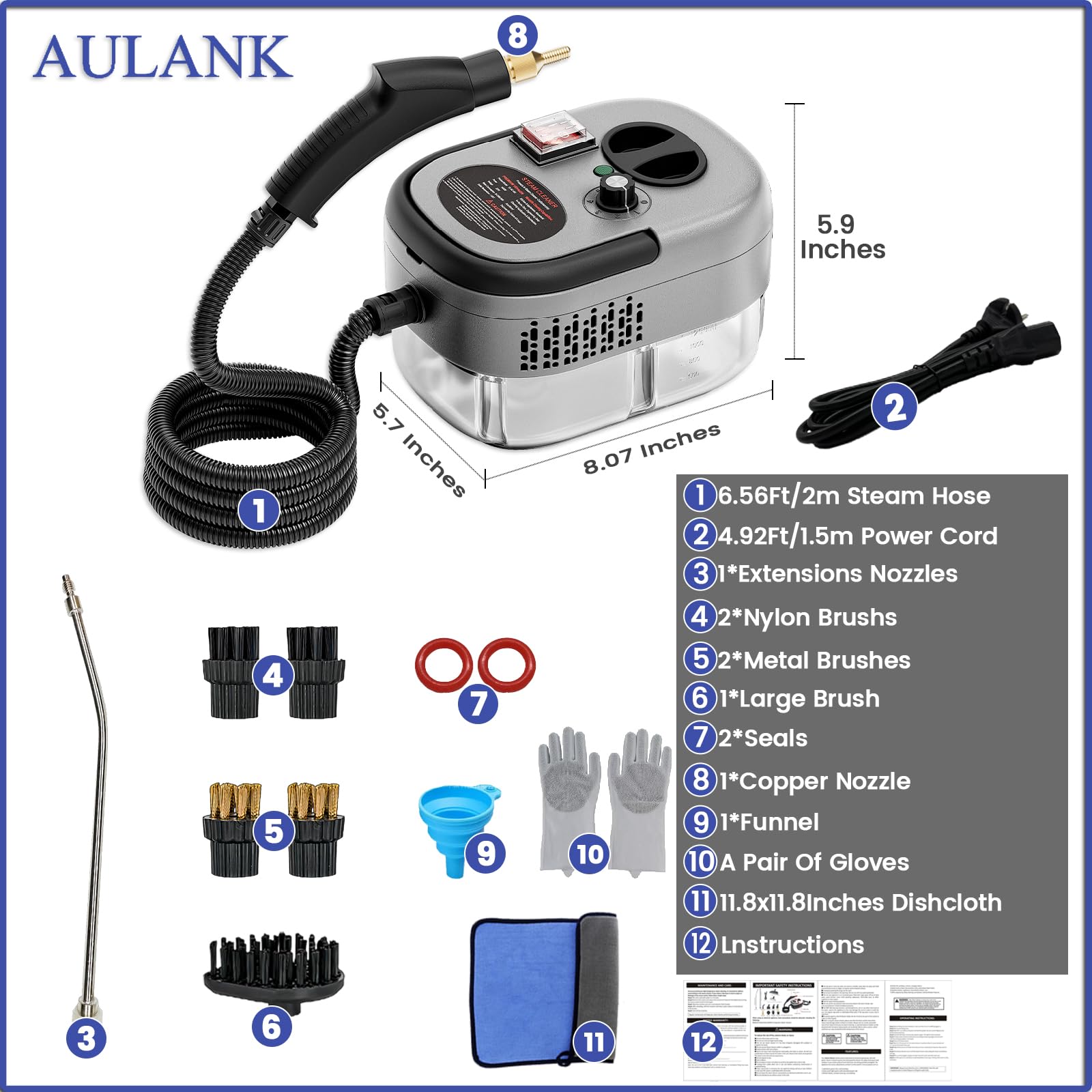 AULANK steam cleaner for car detailing and upholstery refresh