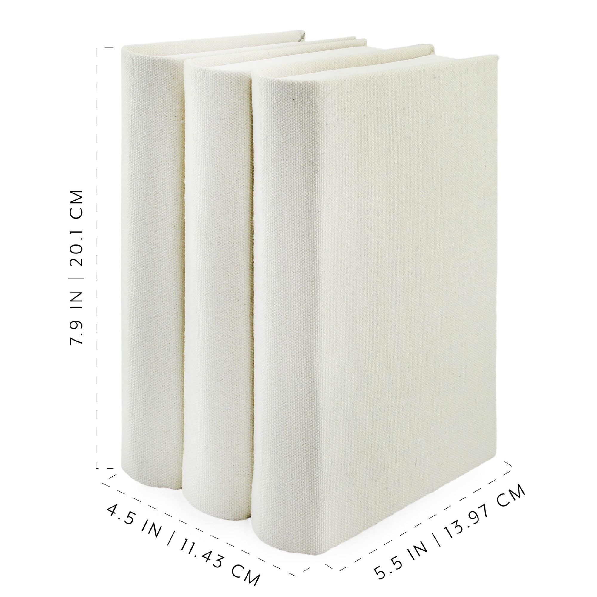 AuldHome Design faux book stack cream on mantel creates warm decor