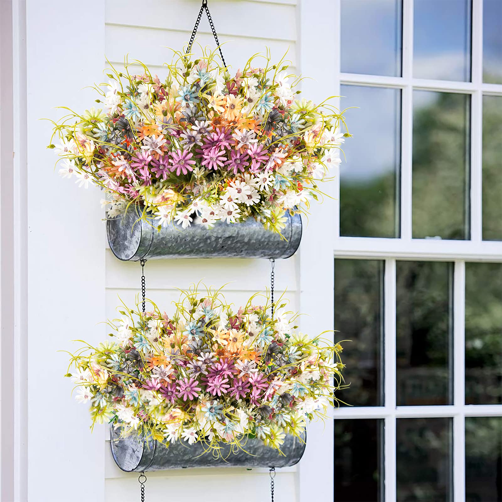 AUMVEYI multi-color daisy bouquets with realistic stems for indoor displays
