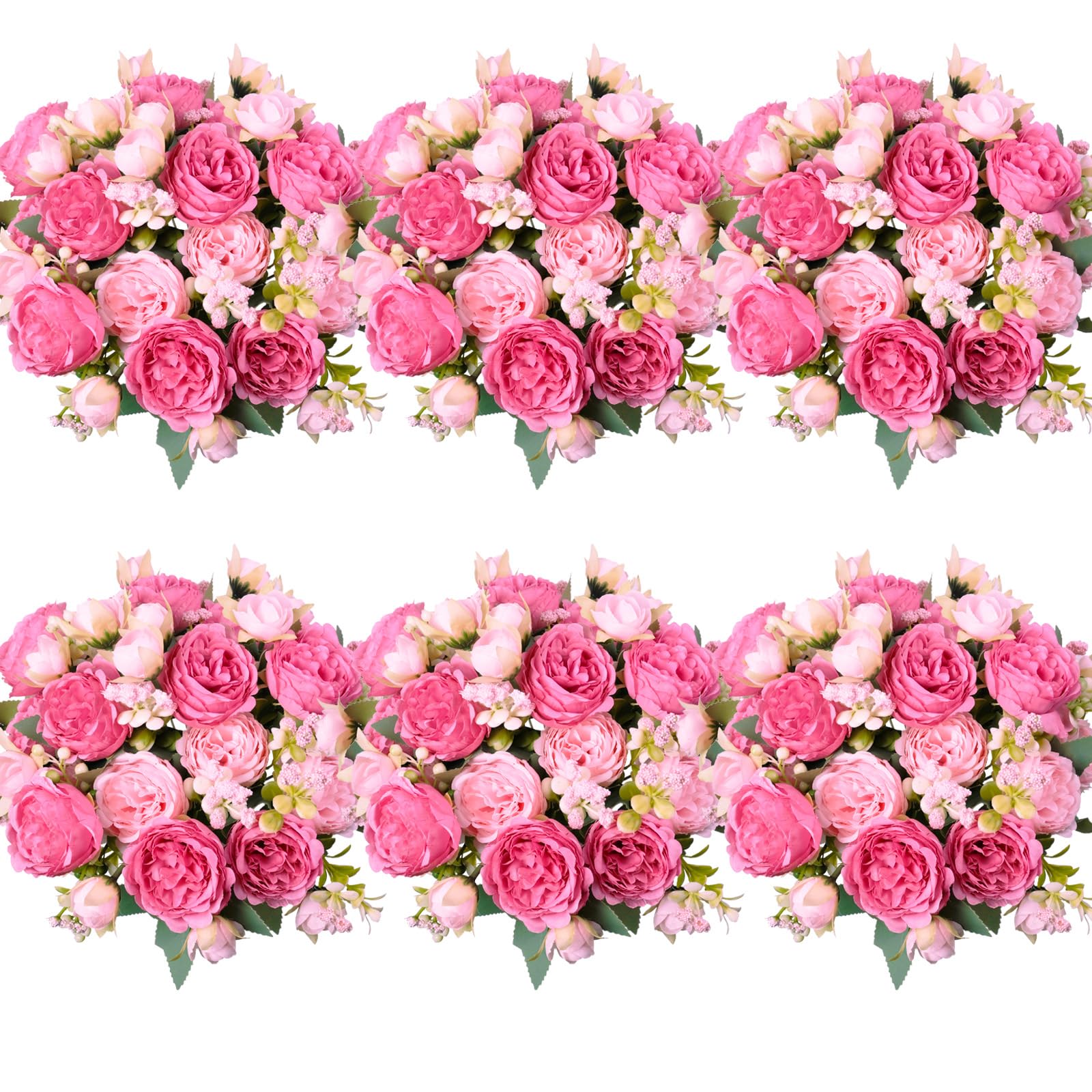 AUMVEYI artificial peonies bouquet with silk blooms for enduring centerpieces.