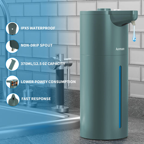 Aunmaon automatic soap dispenser ideal for kitchen and bathroom use.