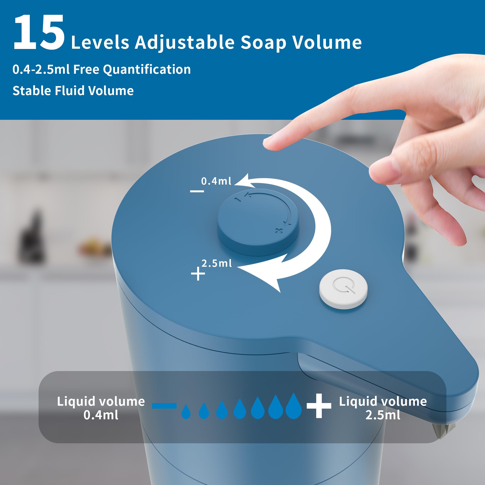 Aunmaon touchless soap dispenser sensor in action for hygienic kitchen tasks.