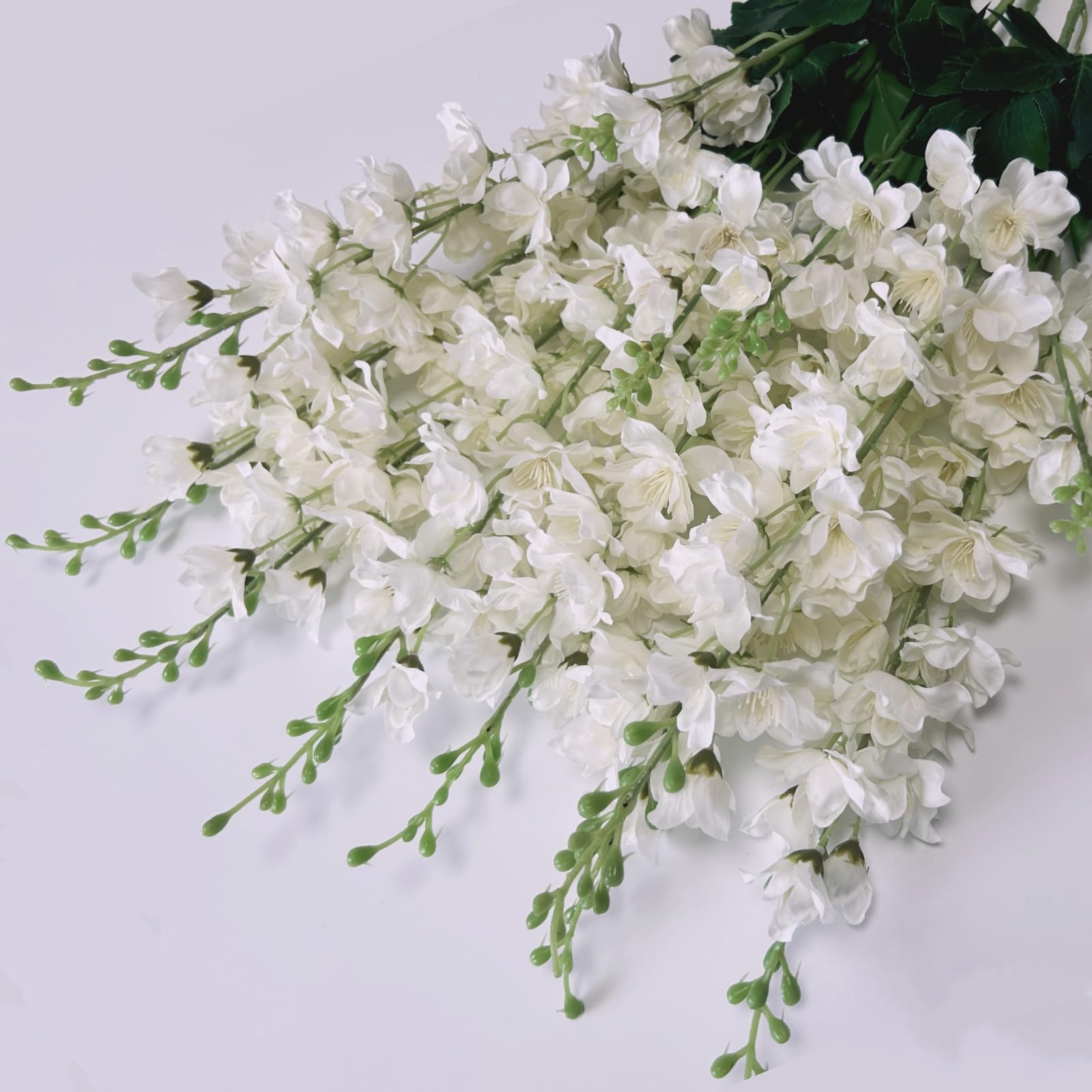 Aunosit eight-bunch delphinium artificial flowers ready for bulk display