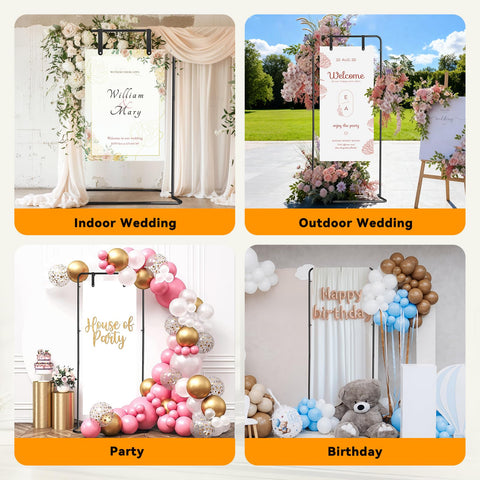 AuntyFey backdrop stand display creating a focal point at an event