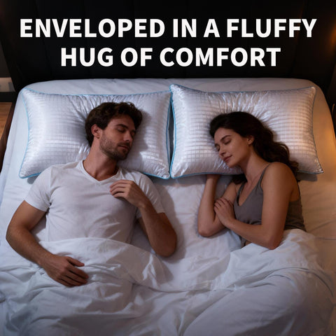 Auranta soft fluffy pillows ideal for cozy, restful nights