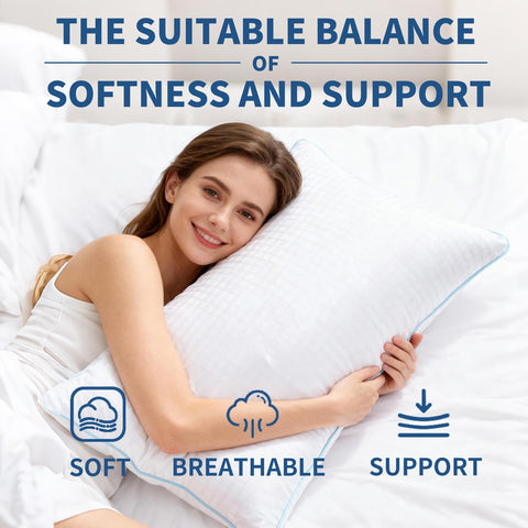 Auranta pillows with reinforced edges maintain shape overnight
