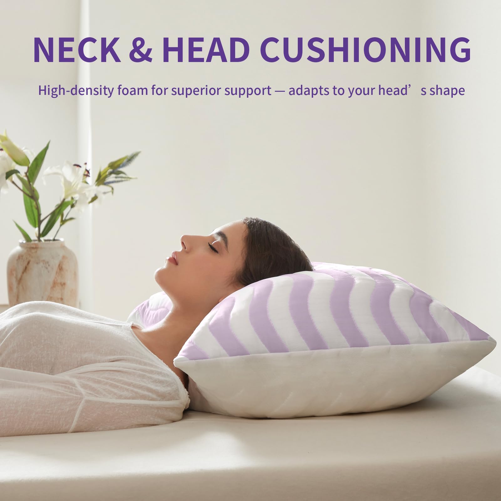 Auranta Pillows adjustable-loft-zipper enables easy height tuning for personalized comfort