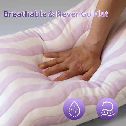 Auranta Pillows shredded-memory-foam-core provides breathable, resilient support all night
