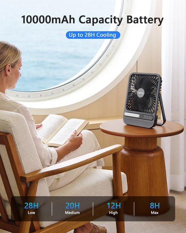 AURATHEA 7 inch desk fan portable design fits easily in bags