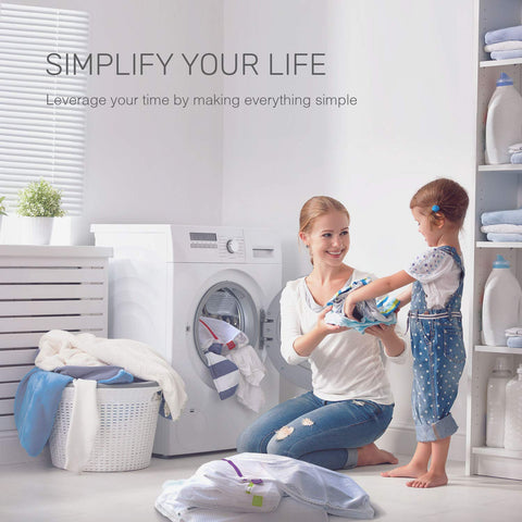AURFLO baby items stored in a mesh laundry bag.