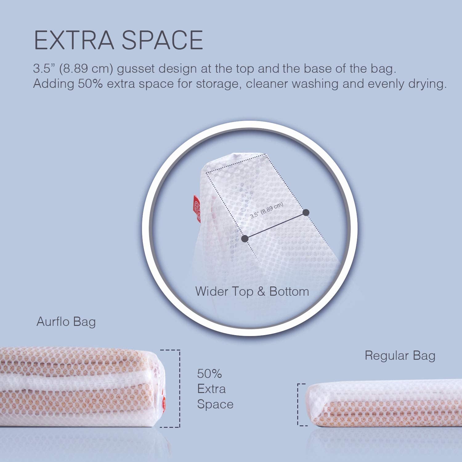 AURFLO large 16x16 bag in durable mesh.