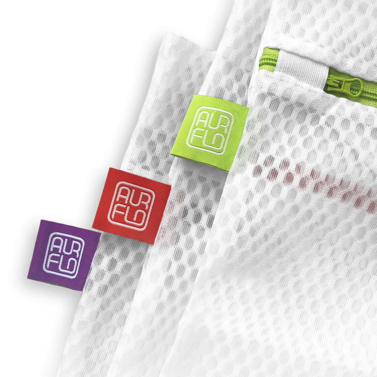 AURFLO mesh bag with anti-rust zipper protecting delicate fabrics.