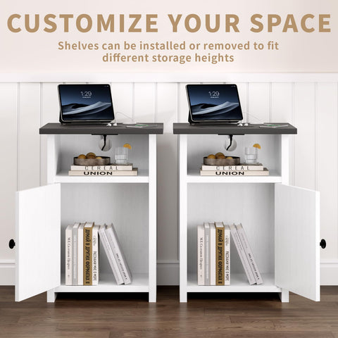 AURINEST living room layout shows dual end tables for tight spaces.