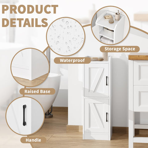 AURINEST moisture-resistant MDF finish keeps the cabinet durable in humidity.