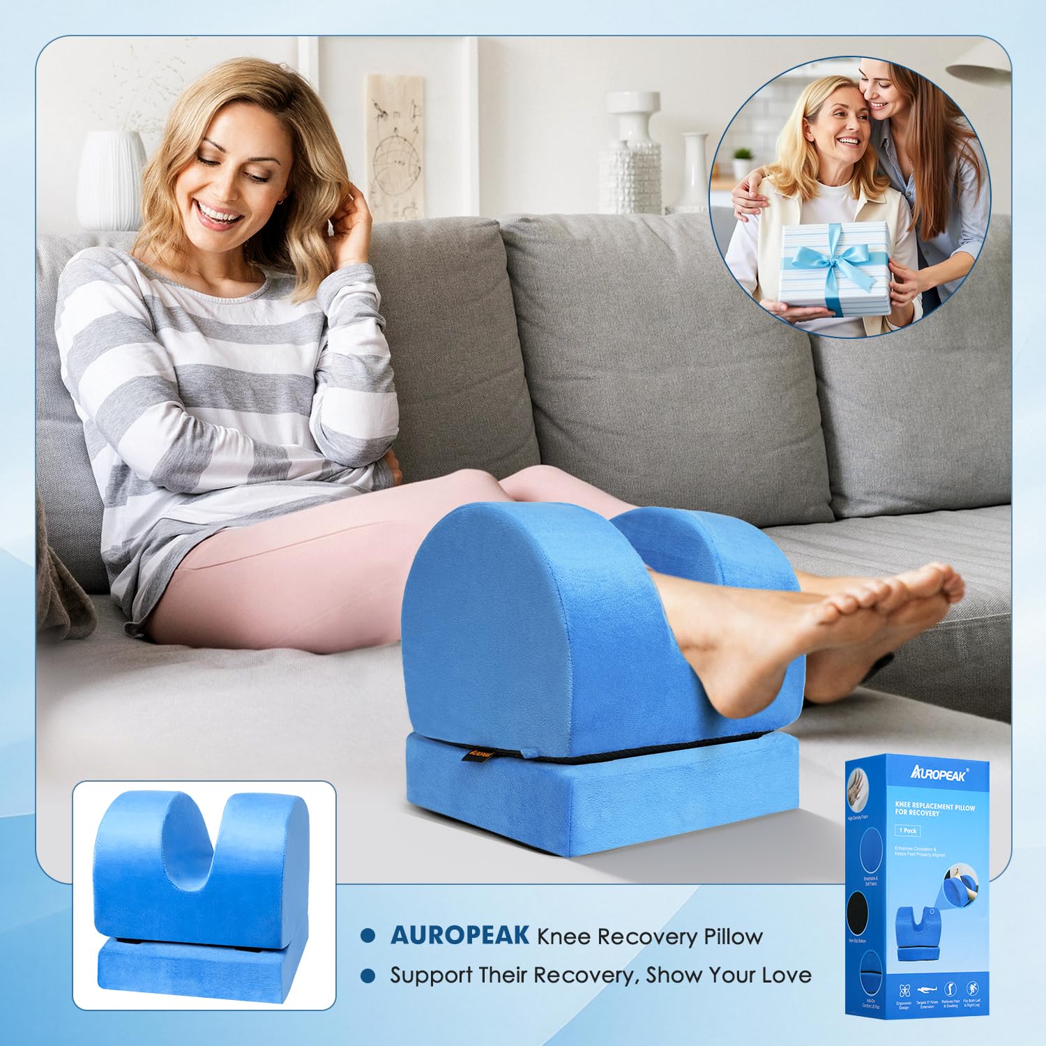 AUROPEAK knee surgery recovery equipment featured in attractive packaging