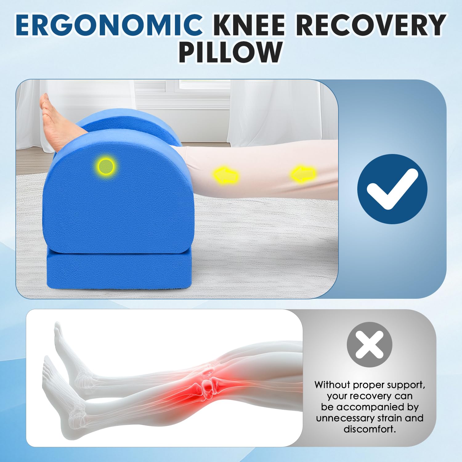 AUROPEAK leg elevation pillow dense foam maintains shape for long-term use
