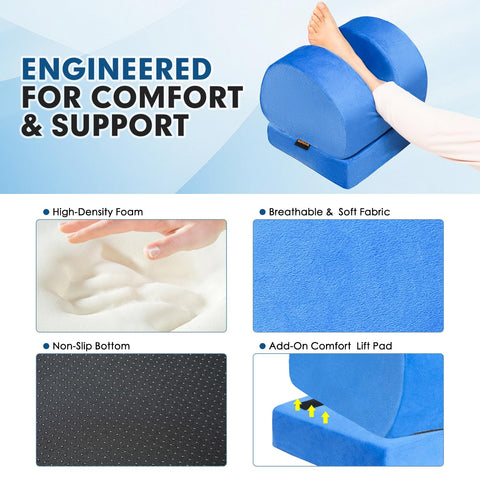 AUROPEAK leg pillow non slip base stays in place on beds