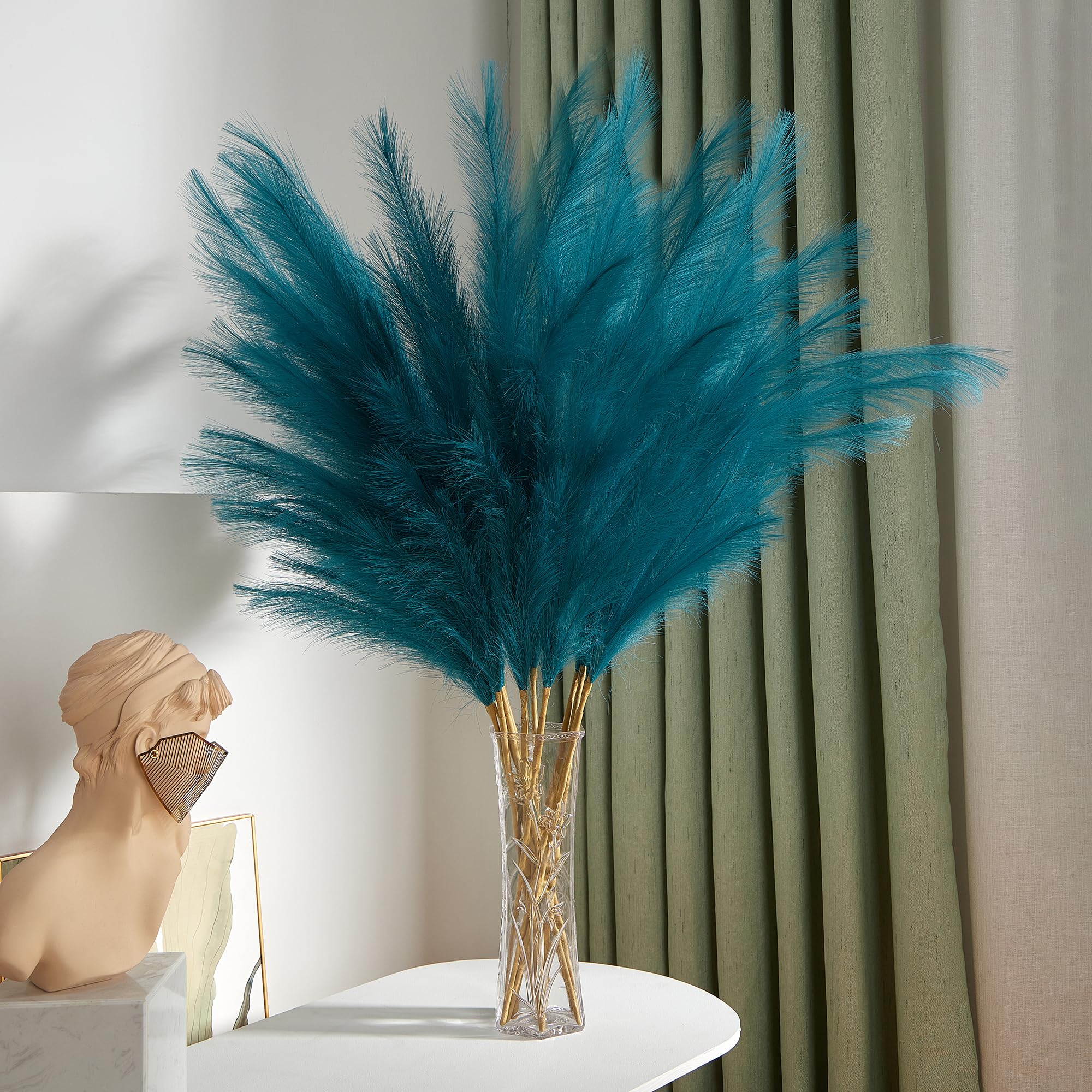 Aurora Prime blue pampas grass maintenance-free decor for easy styling.