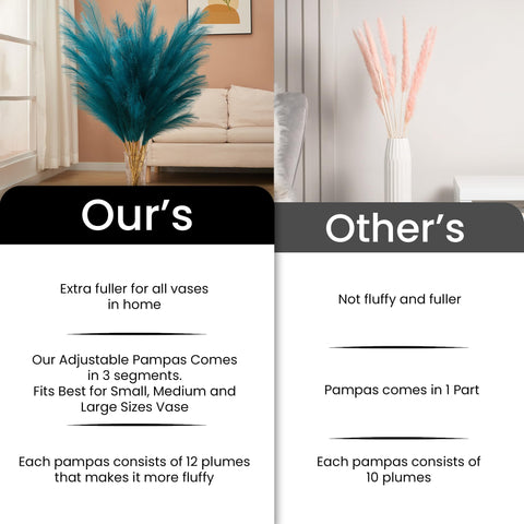 Aurora Prime blue pampas grass enhances wedding decor and centerpieces.