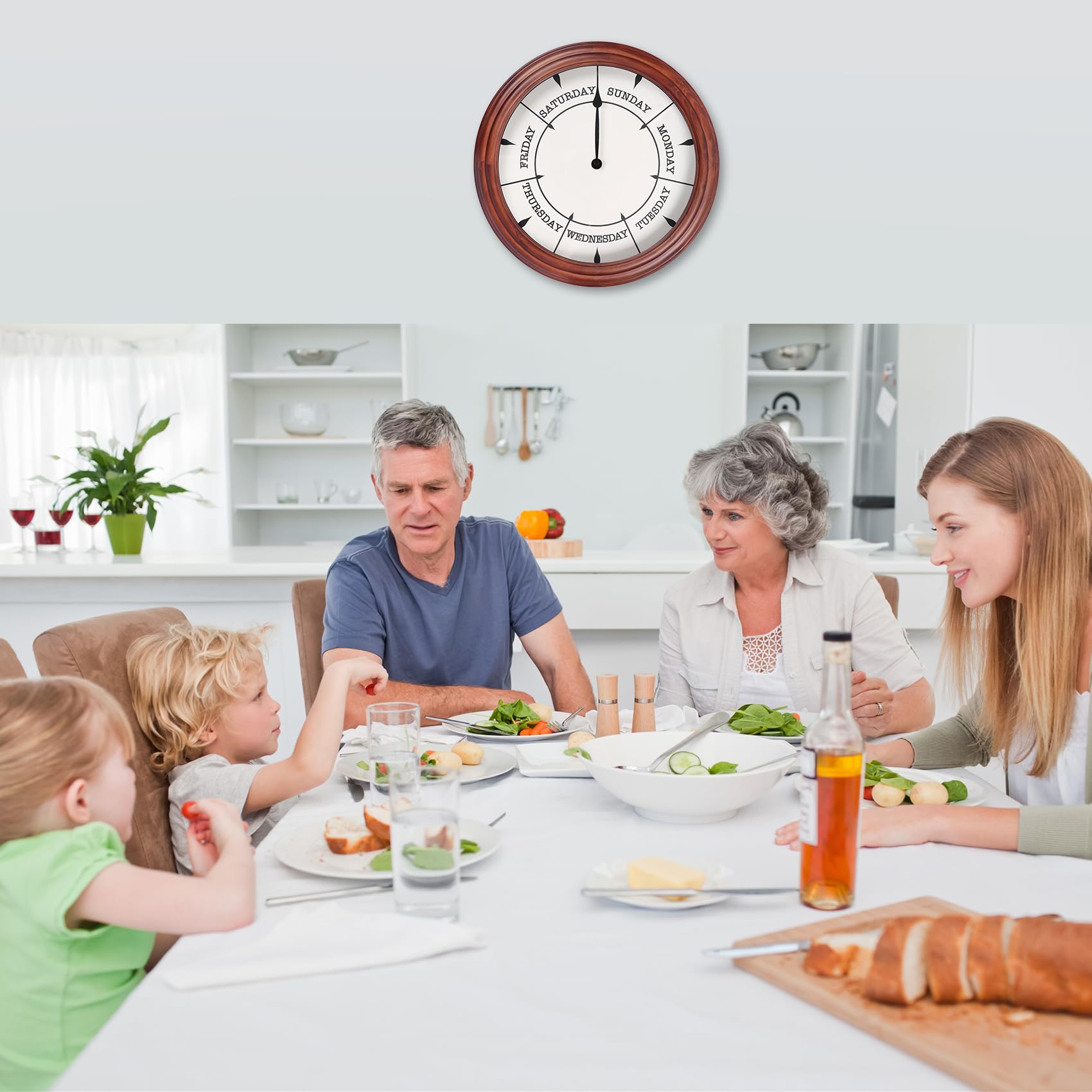 Aurowit day of week clock retirement gift idea that fits any desk or wall.