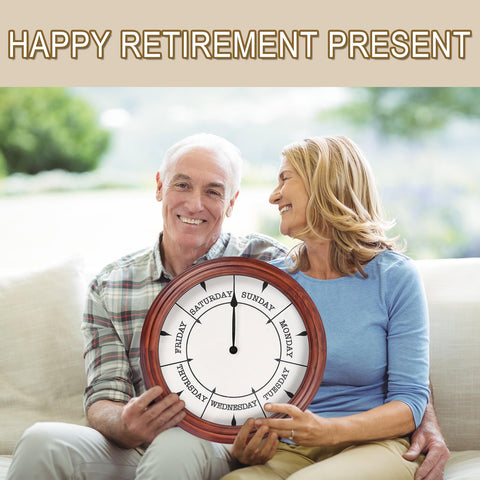 Aurowit day of week clock wall decor enhances living spaces.