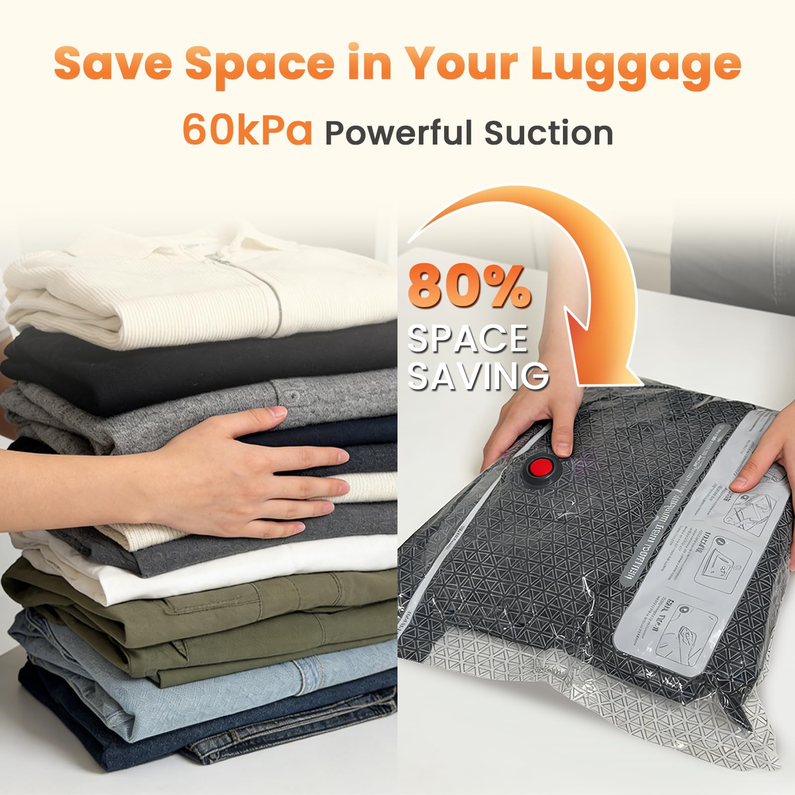 AURYAO large travel bags designed to maximize space while packing.