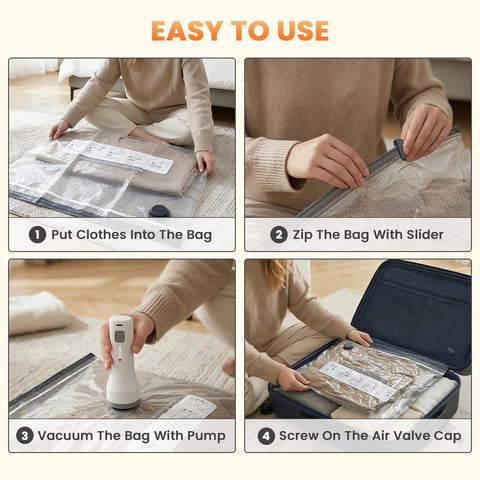 AURYAO reusable bags demonstrate travel longevity and organization benefits.