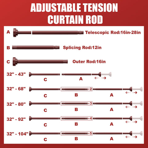 Ausemku multipurpose rod suitable for bathroom, bedroom, and kitchen.