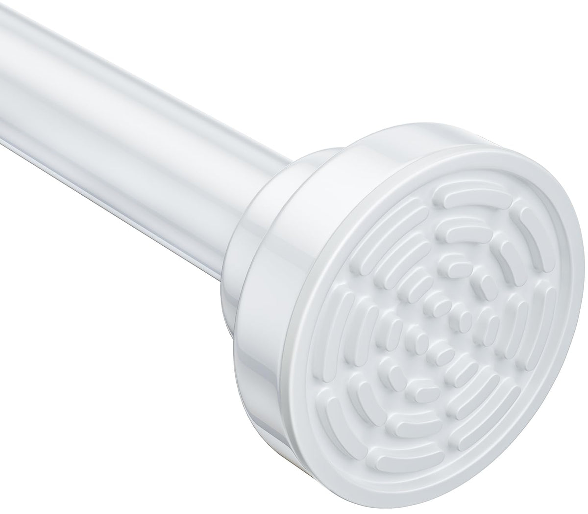 Ausemku shower rod tension extended, 32-80 inch fit for versatile bathroom setup.