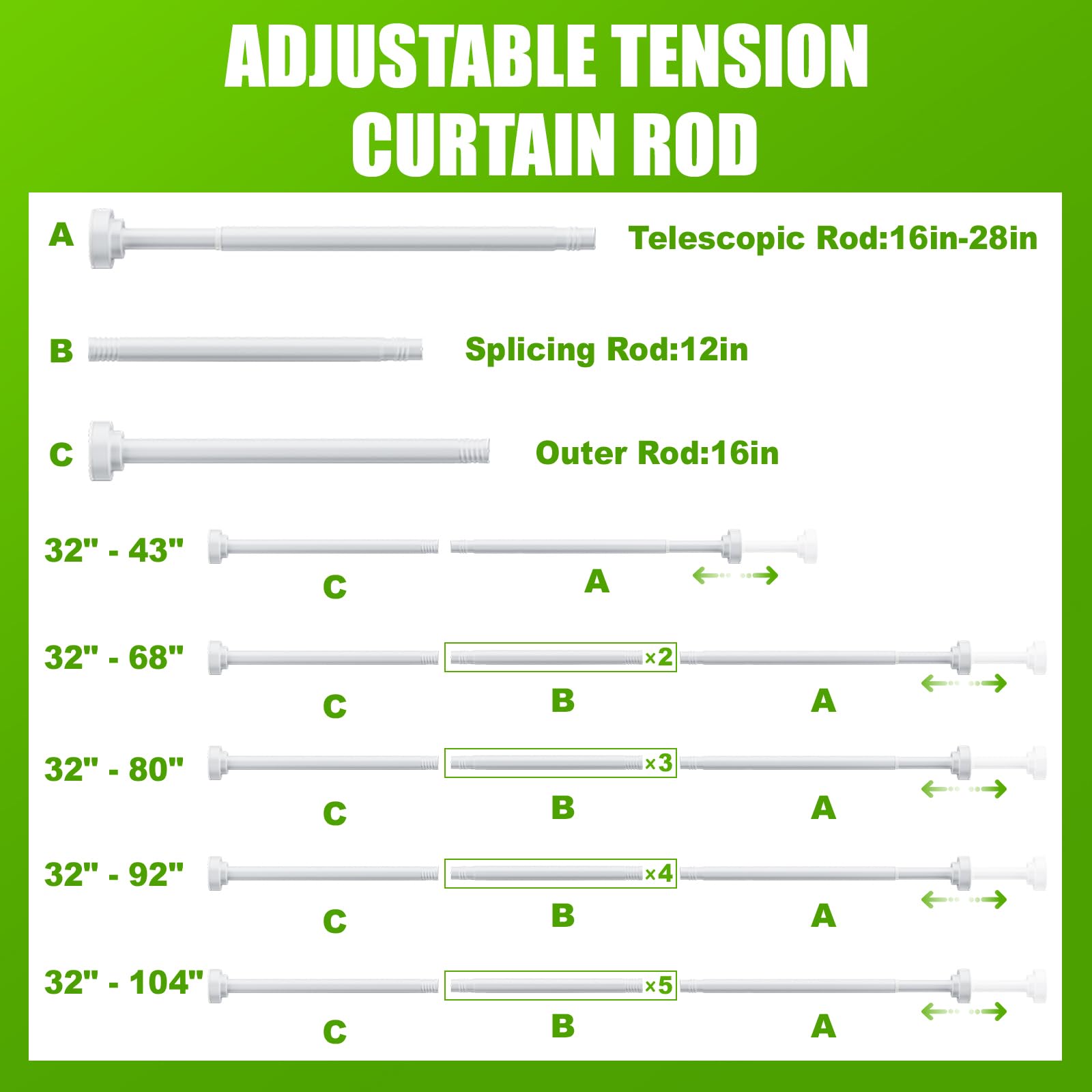 Ausemku rod ideal for bathrooms, bedrooms, kitchens, and balconies.