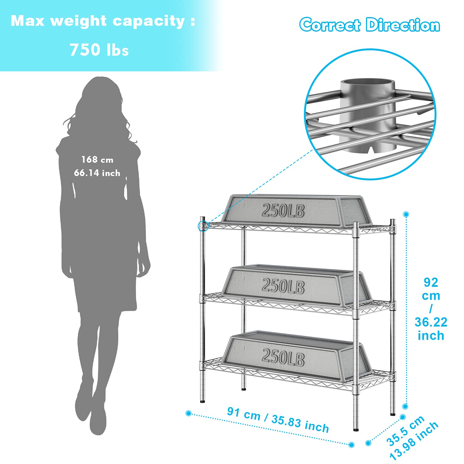 Auslar adjustable shelves allow flexible spacing for tall containers and varied gear.
