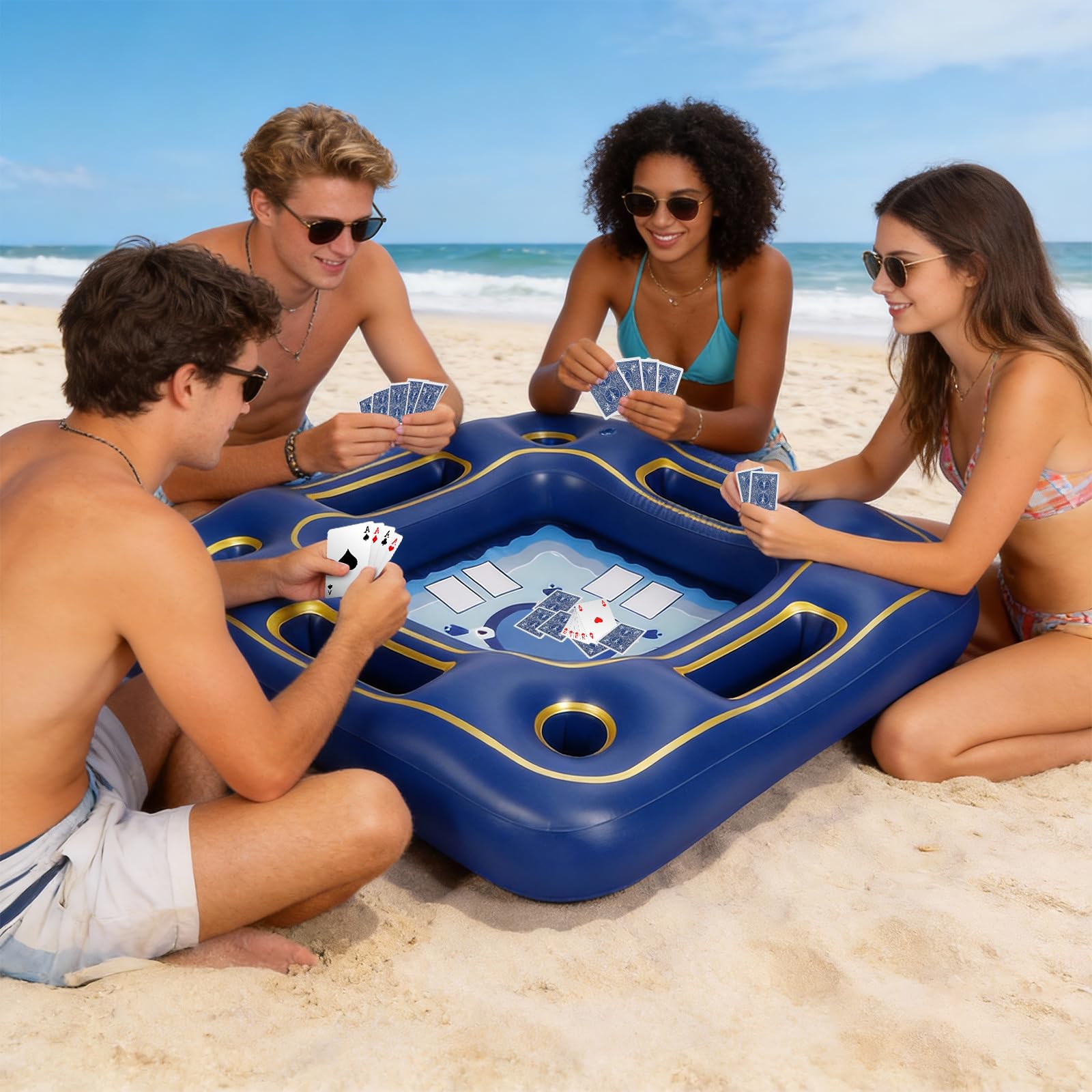 Auspicious Rain waterproof playing cards withstand splashes for durable poolside game sessions.