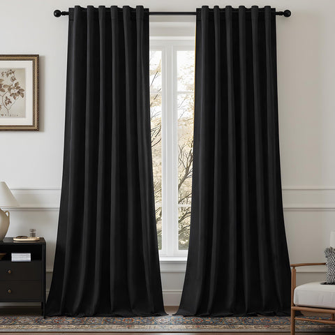 AUSSPVOCT blackout velvet curtain close-up reveals lush texture and premium feel.