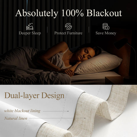AUSSPVOCT double-layer blackout curtains offer a premium look while blocking sunlight.