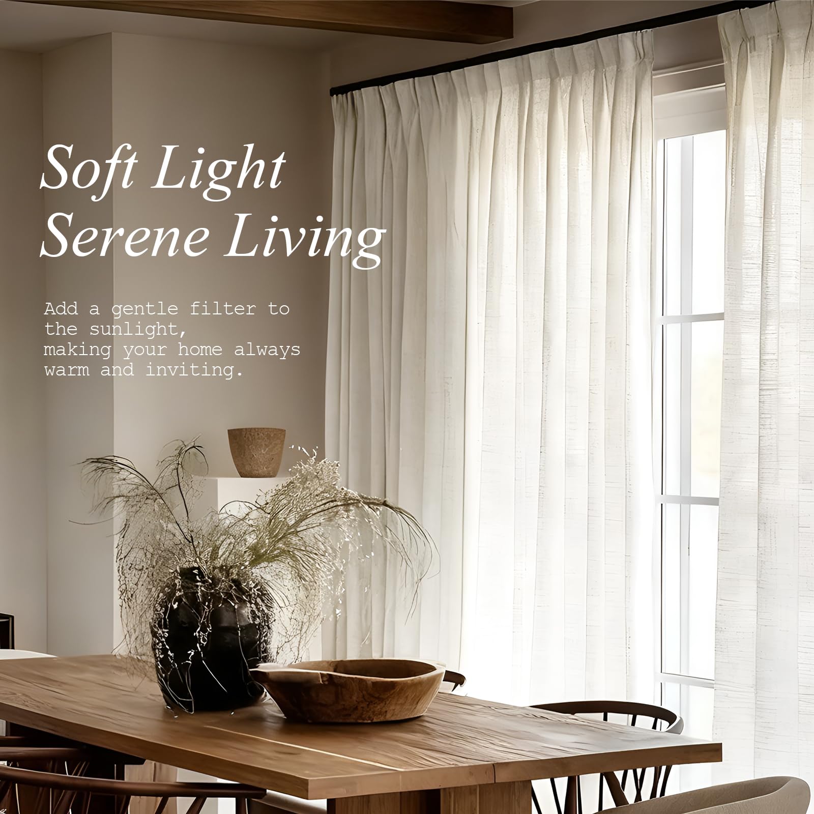 AUSSPVOCT memory-shape pleats maintain a refined drape and wrinkle resistance.