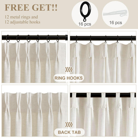 AUSSPVOCT curtains with thick linen blend offer durable texture and weight.