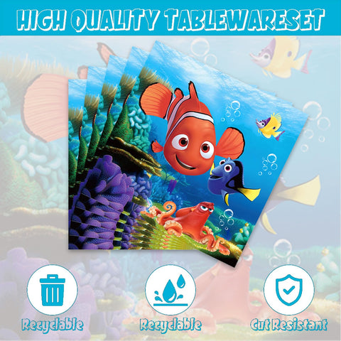 Autrpoweo Finding Nemo napkins ensure quick, absorbent cleanups.