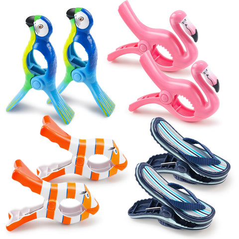 Autubin flamingo chair clip pink securely holds towels on windy beach chairs