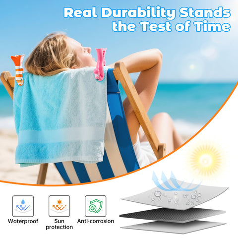 Autubin parrot towel clip 2 durable grip for windy poolside days