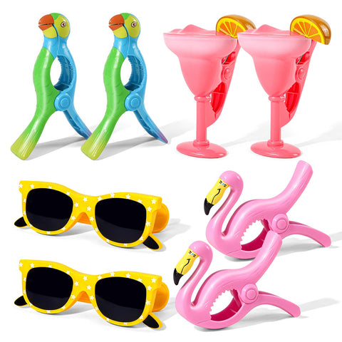 Autubin flamingo towel clip secures towels on windy beach chairs