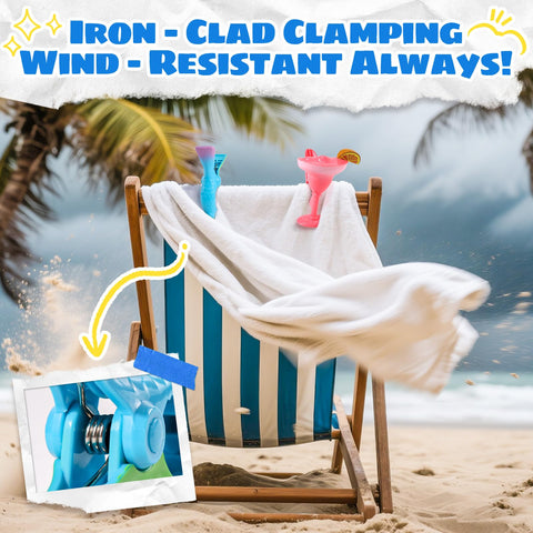 Autubin parrot towel clip adds color while securing towels outdoors